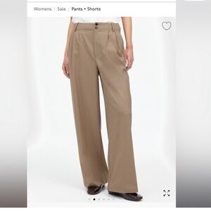 Madewell Harlow Wide-Leg Pants size 00p in Taupe